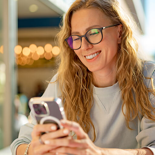 Woman with a smartphone