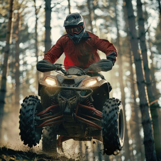 Man riding ATV