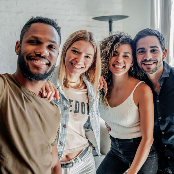 Group of happy people