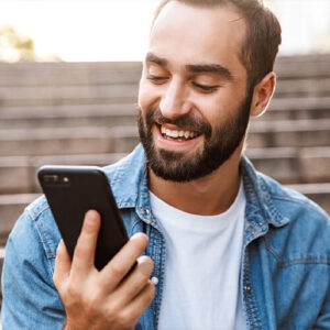 Man with a smartphone